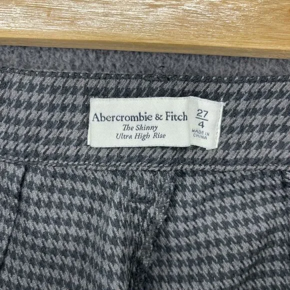 Abercrombie‎ & Fitch Pants Womens 4 Houndstooth Skinny Ultra High Rise Workwear - Picture 13 of 16